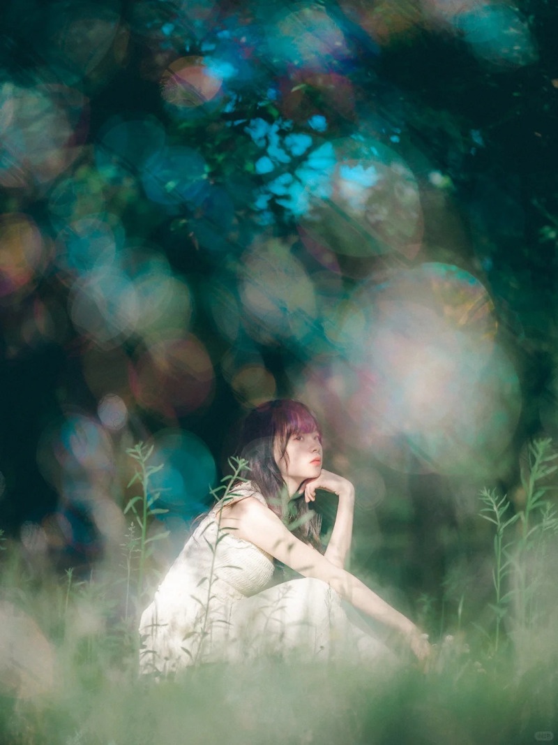 chụp ảnh với bong bóng xà phòng