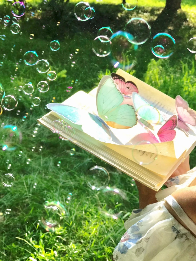 chụp ảnh với bong bóng xà phòng