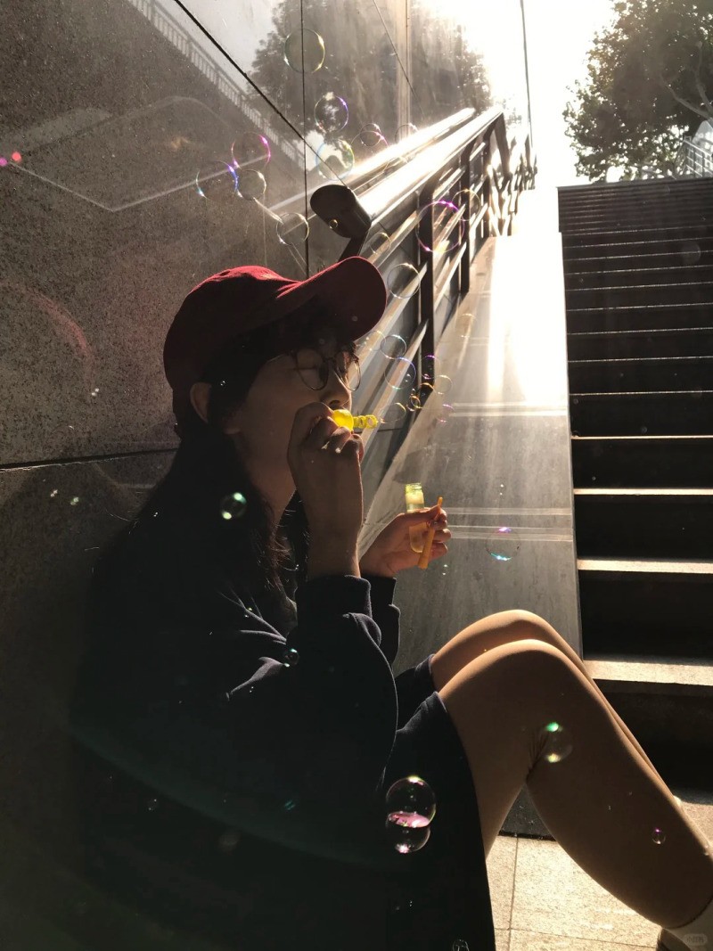 chụp ảnh với bong bóng xà phòng