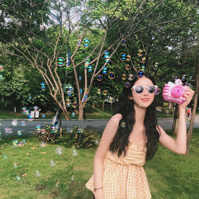 chụp ảnh với bong bóng xà phòng