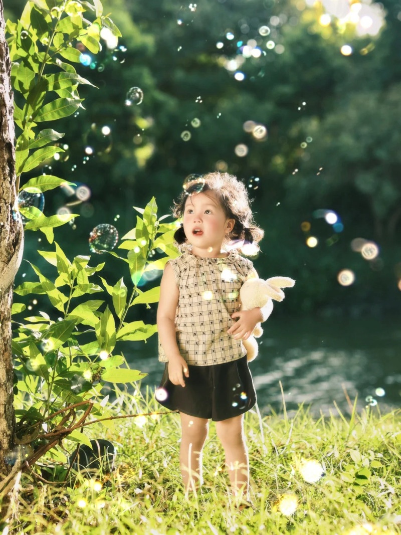 chụp ảnh với bong bóng xà phòng