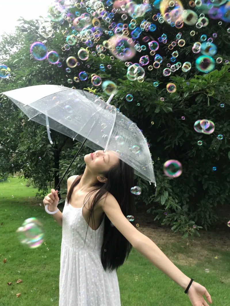 chụp ảnh với bong bóng xà phòng