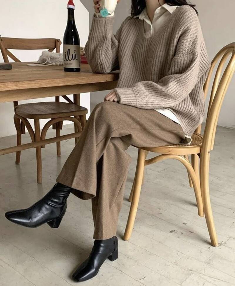 phối đồ với quần culottes ống rộng