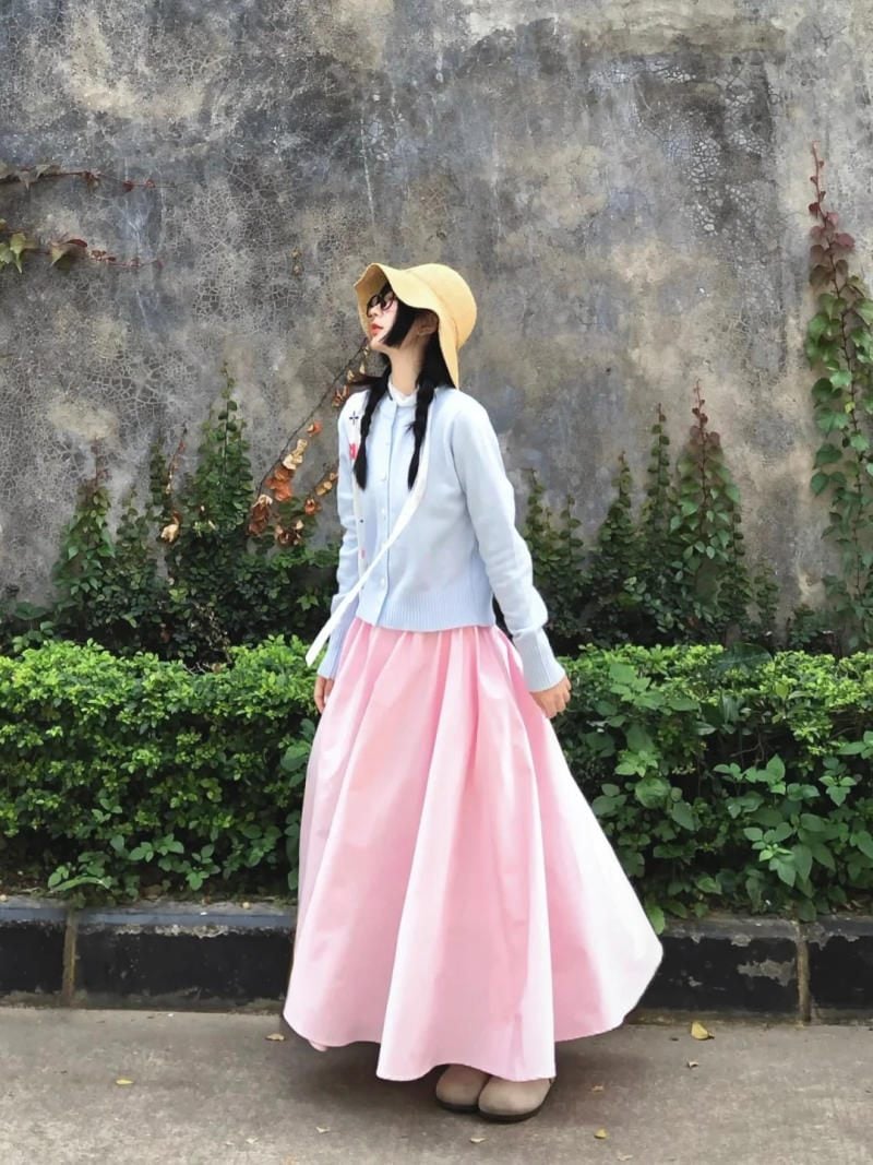 5. Màu xanh baby mix cùng Hồng phấn (Baby Pink)