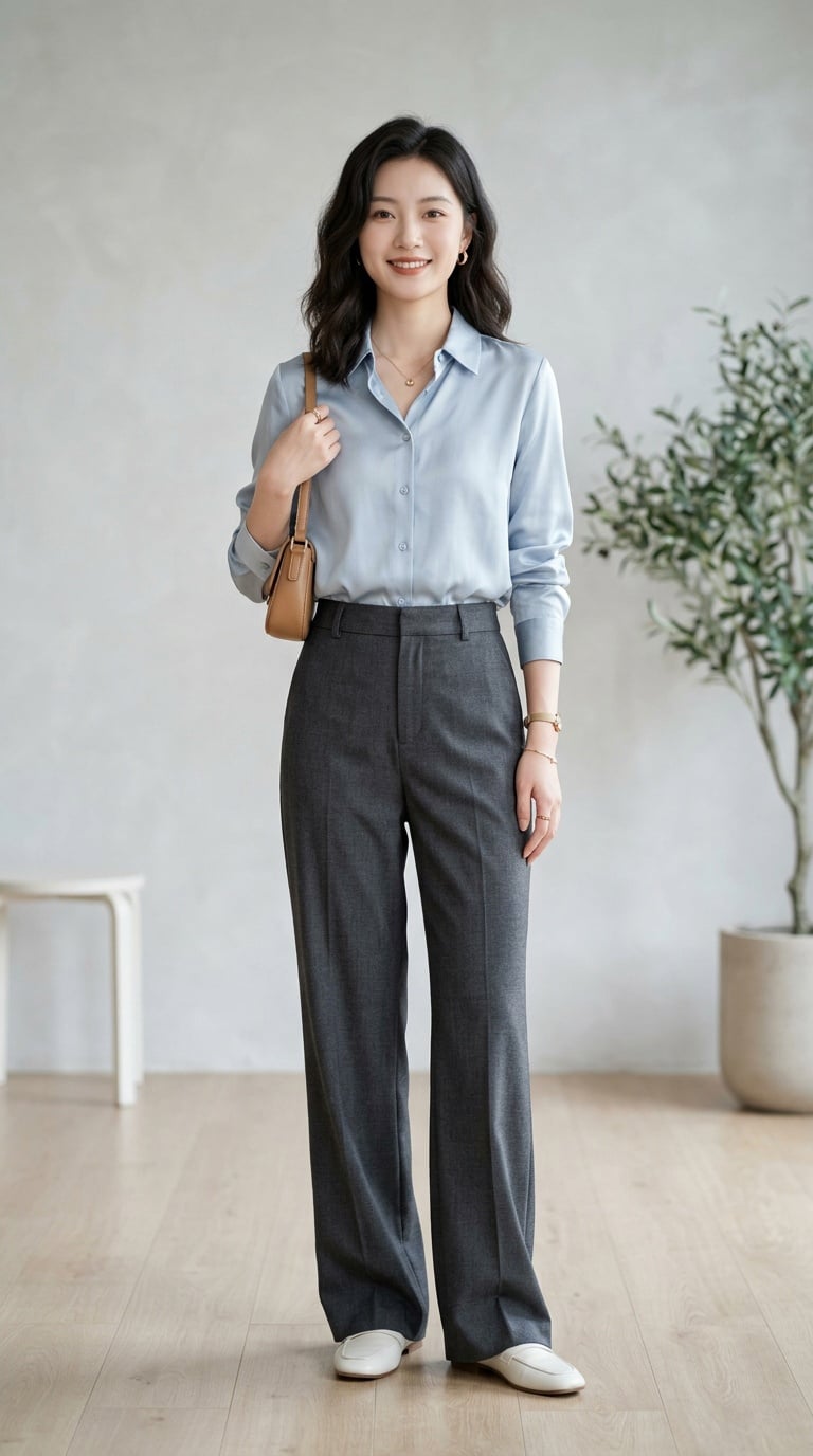 Phối xanh pastel cùng màu ghi xám