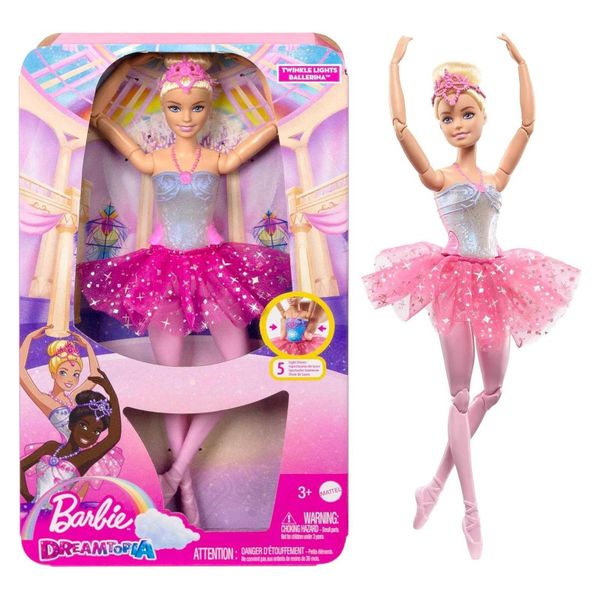 Barbie Dreamtopia Twinkle Lights Ballerina — váy phát sáng nhấp nháy cho bé yêu múa