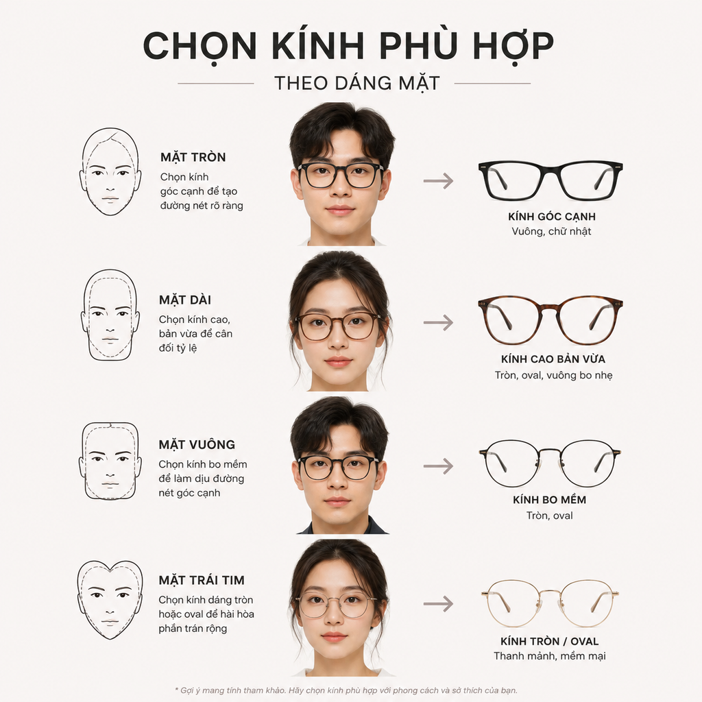 Chọn mắt kính theo gương mặt
