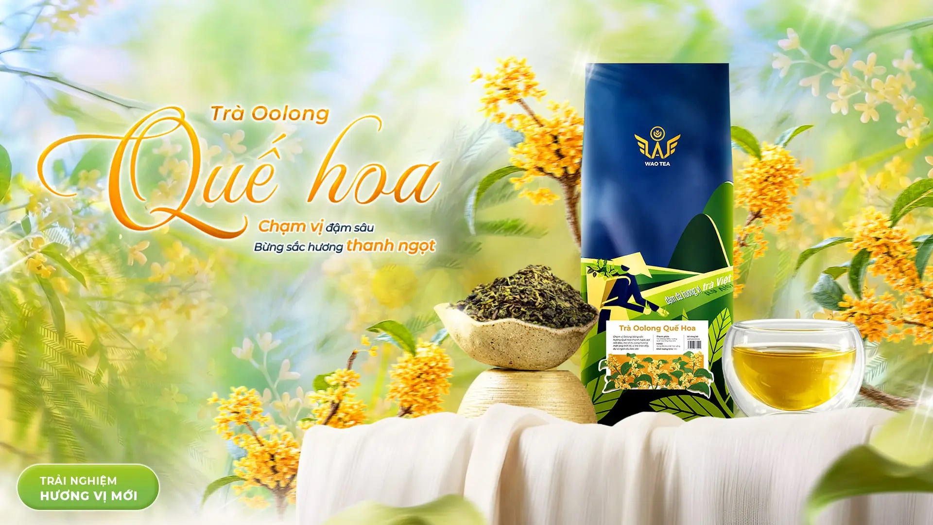 Trà Oolong Quế Hoa WAO | Phiên bản cải tiến mới