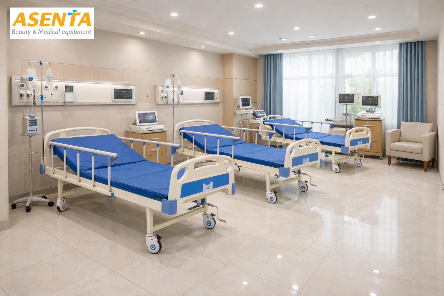 Giường y tế 1 tay quay phù hợp với cá nhân và bệnh viện