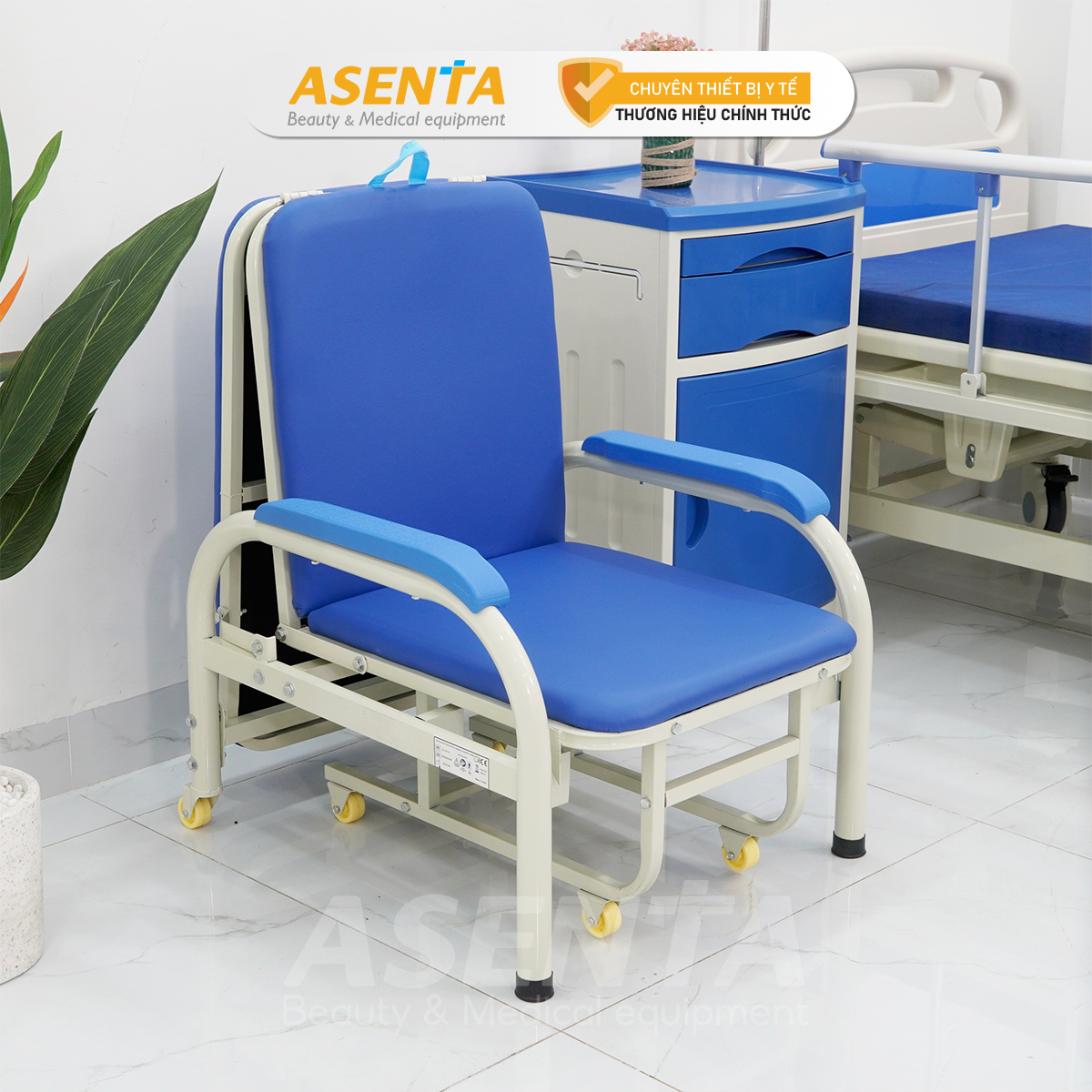 Ghế bệnh viện đa năng dành cho khu nội trú, nơi mà người nhà bệnh nhân có thể sử dụng cho những ngày dài chăm sóc người thân