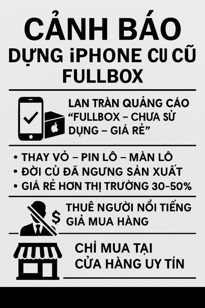 sự thật shop bán iphone fullbox