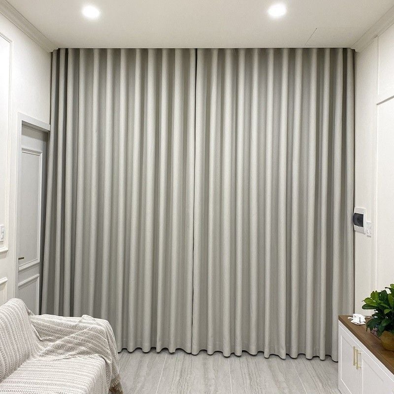 Rèm vải màu kem - Mã 3311