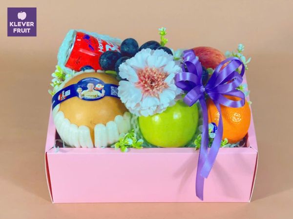 Hộp Quà 499k Dáng Hoa Tone Hồng tại Klever Fruit