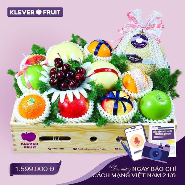 Giỏ quà trái cây đẹp cho doanh nghiệp tặng ngày 21/6