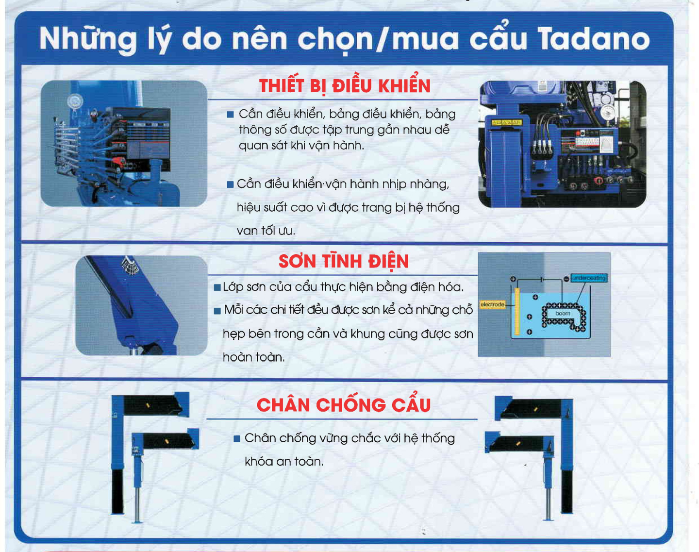 Những lý do nên chọn mua cẩu tadano
