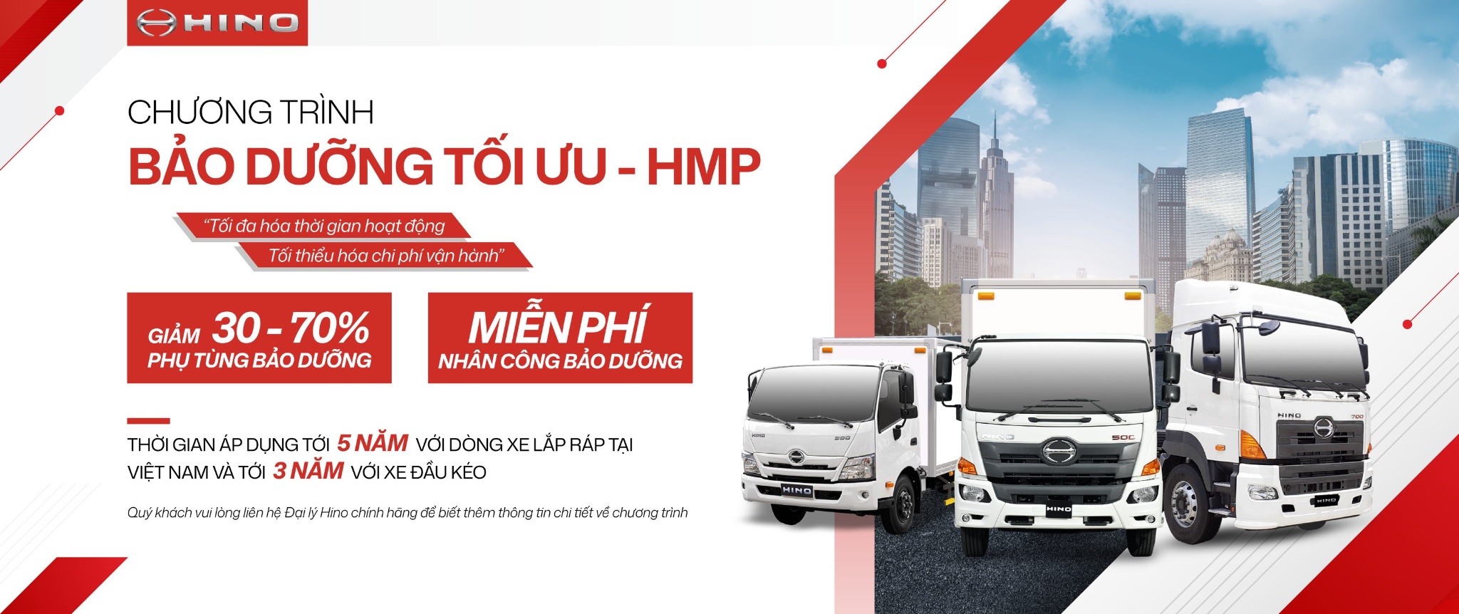 Gói bảo dưỡng HMP cho xe tải Hino