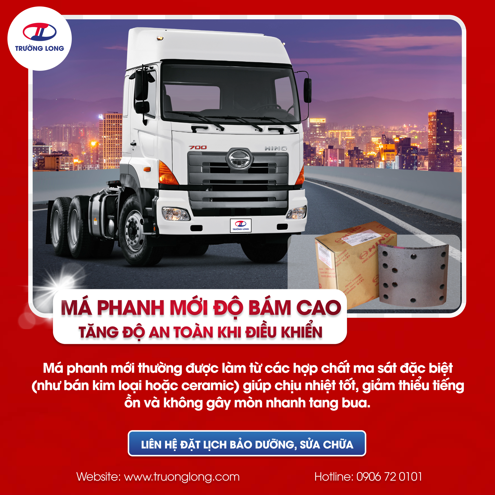 má phanh xe tải Hino