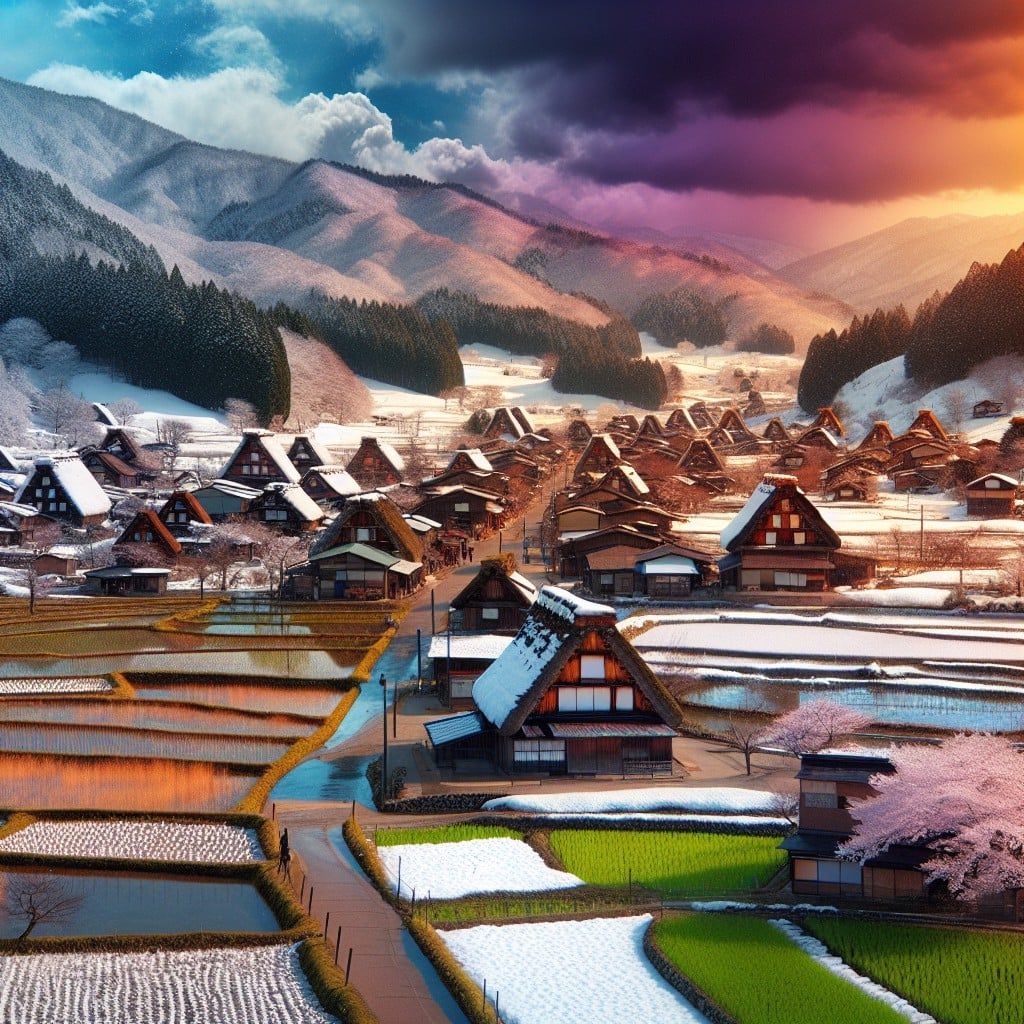 Khám Phá Làng Cổ Shirakawago Nhật Bản: Mùa Đông Và Mùa Xuân Khác Nhau Như Thế Nào?