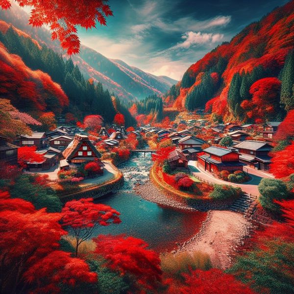 Ngắm Nhìn Ngôi Làng Cổ Nên Thơ Trong Mùa Lá Đỏ Tại Làng Hida no Sato