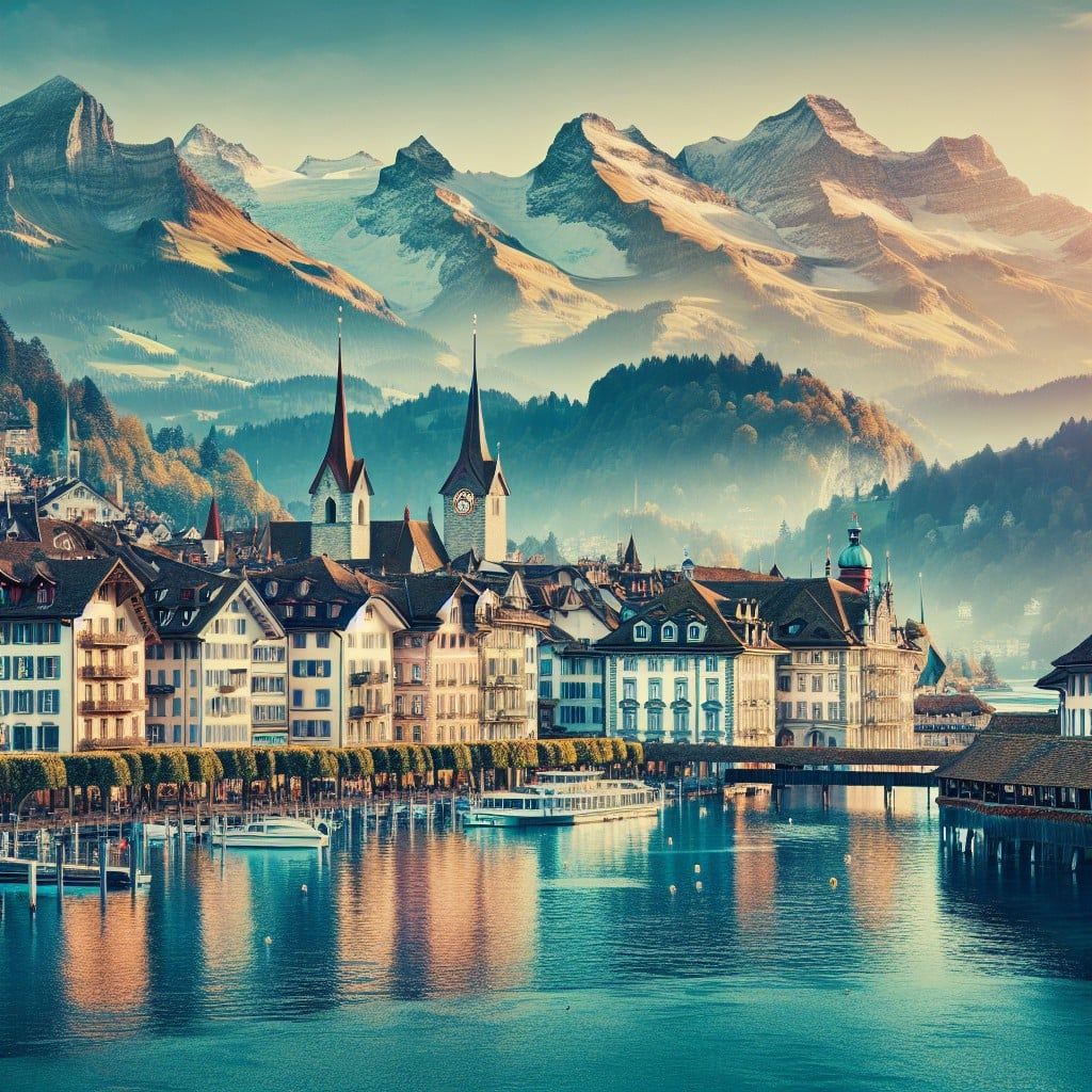 Lucerne mộng mơ bên dãy núi Alps tại Thụy Sĩ