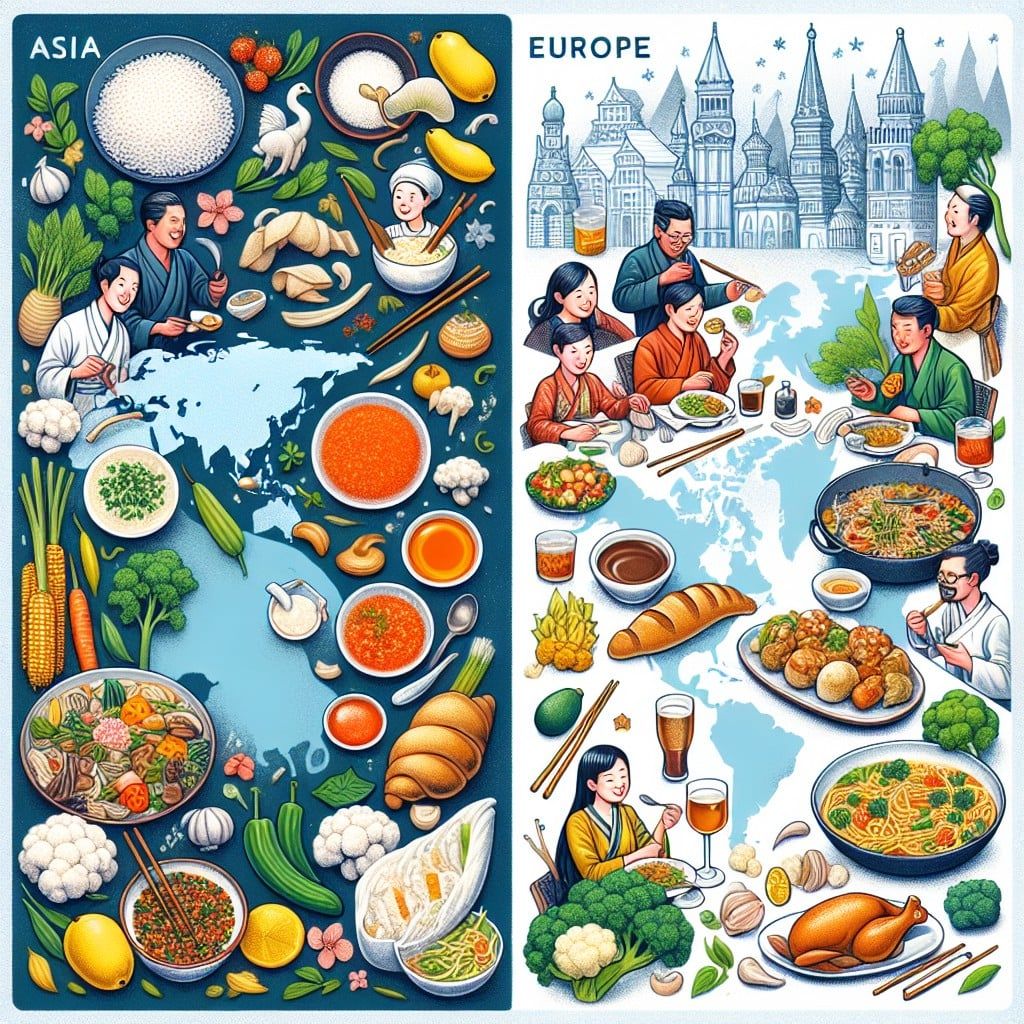 Khác Biệt Văn Hóa Ăn Uống Giữa Châu Á và Châu Âu