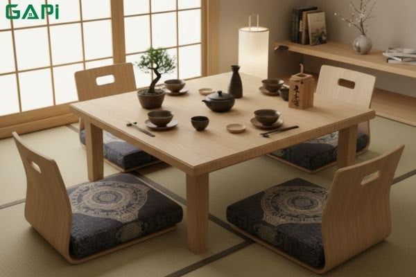 bàn ăn cơm kiểu nhật