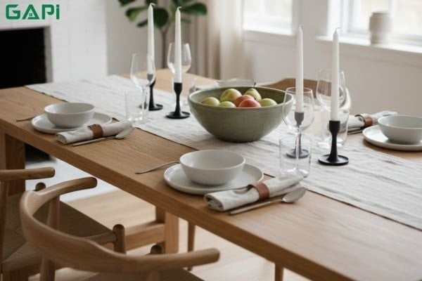 bàn ăn phong cách Bắc Âu