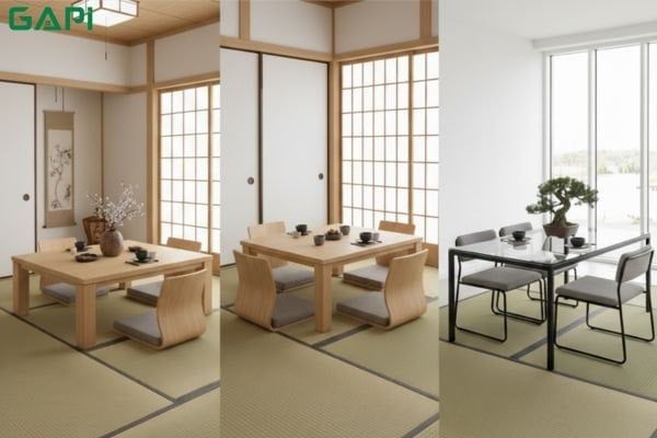 bàn ăn kiểu Nhật