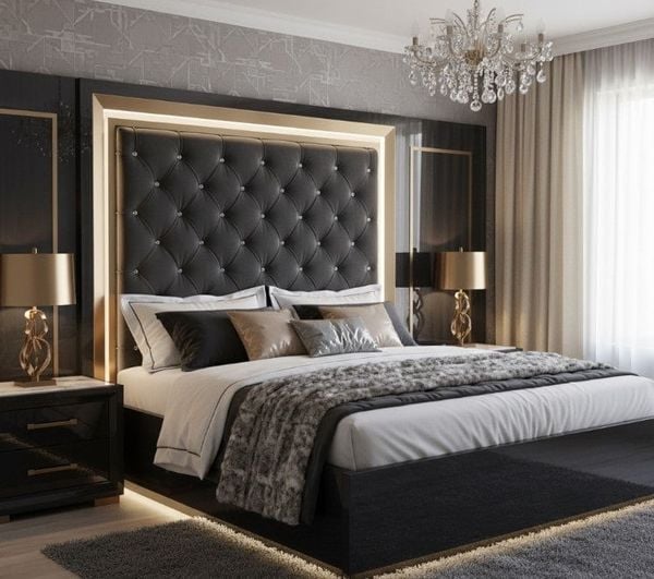 giường đôi phong cách sang trọng