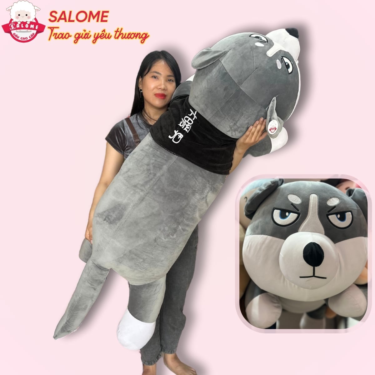 Gấu bông chó mèo đủ loại đa dạng mẫu mã . Thú bông chó husky, mèo bi alaska, chó shiba inu, chó cogi, chó phốc sóc... cute dễ thương làm quà tặng rất ý nghĩa. Gối ôm cao cấp salome