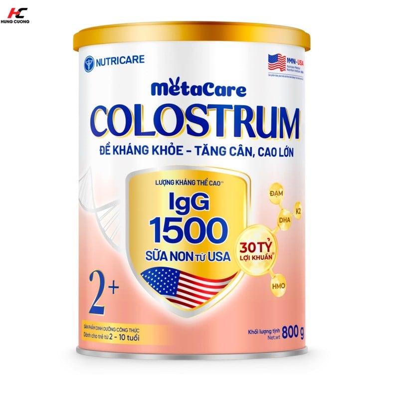 Sữa bột Metacare Colostrum 2+ tăng cường đề kháng cho bé