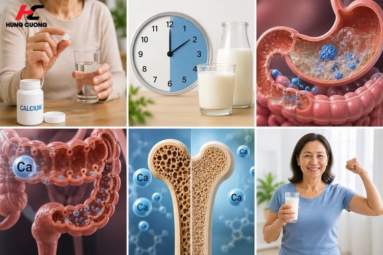 Những lợi ích khi uống canxi và sữa đúng lúc
