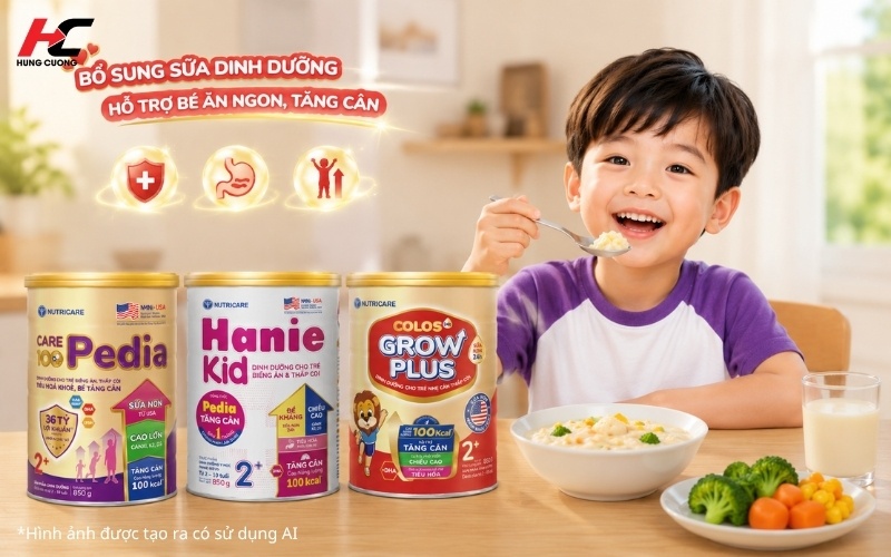 Bổ sung dữa dinh dưỡng giúp bé ăn ngon và tăng cân