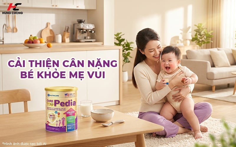 Care 100 Pedia là sữa giúp bé cải thiện cân nặng
