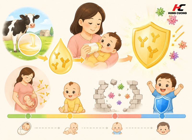 Kháng thể IgG trong sữa non – Món quà bảo vệ 