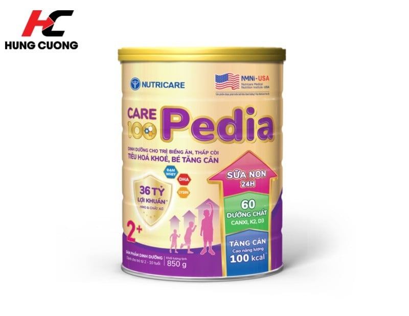 Sữa Care 100 Pedia – Tăng cân khoa học, bụng êm ái