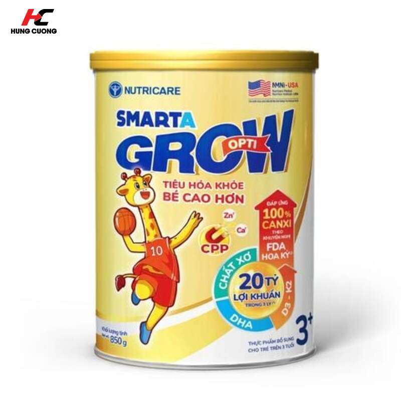 Sữa bột Smarta Grow Opti 3+ tiêu hóa khỏe, bé cao hơn