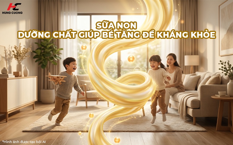 Sữa non giúp bé tăng đề kháng khỏe