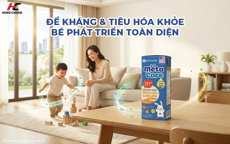 Metacare xanh giúp bé tiêu hóa khỏe
