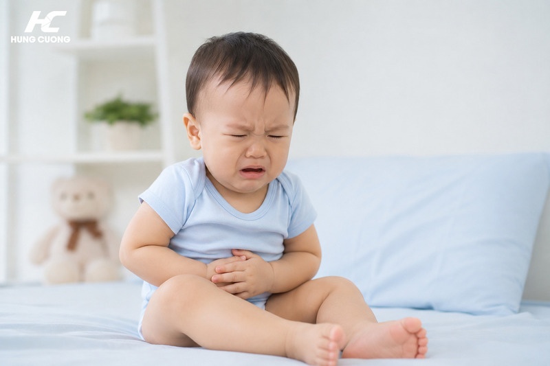 Hệ tiêu hóa của bé cực kỳ nhạy cảm (Hình ảnh được tạo bởi AI)