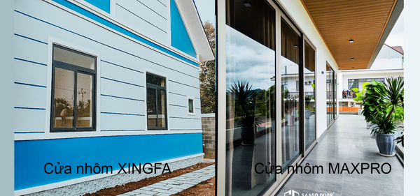 sô sánh cửa nhôm xingfa và cửa nhôm maxpro