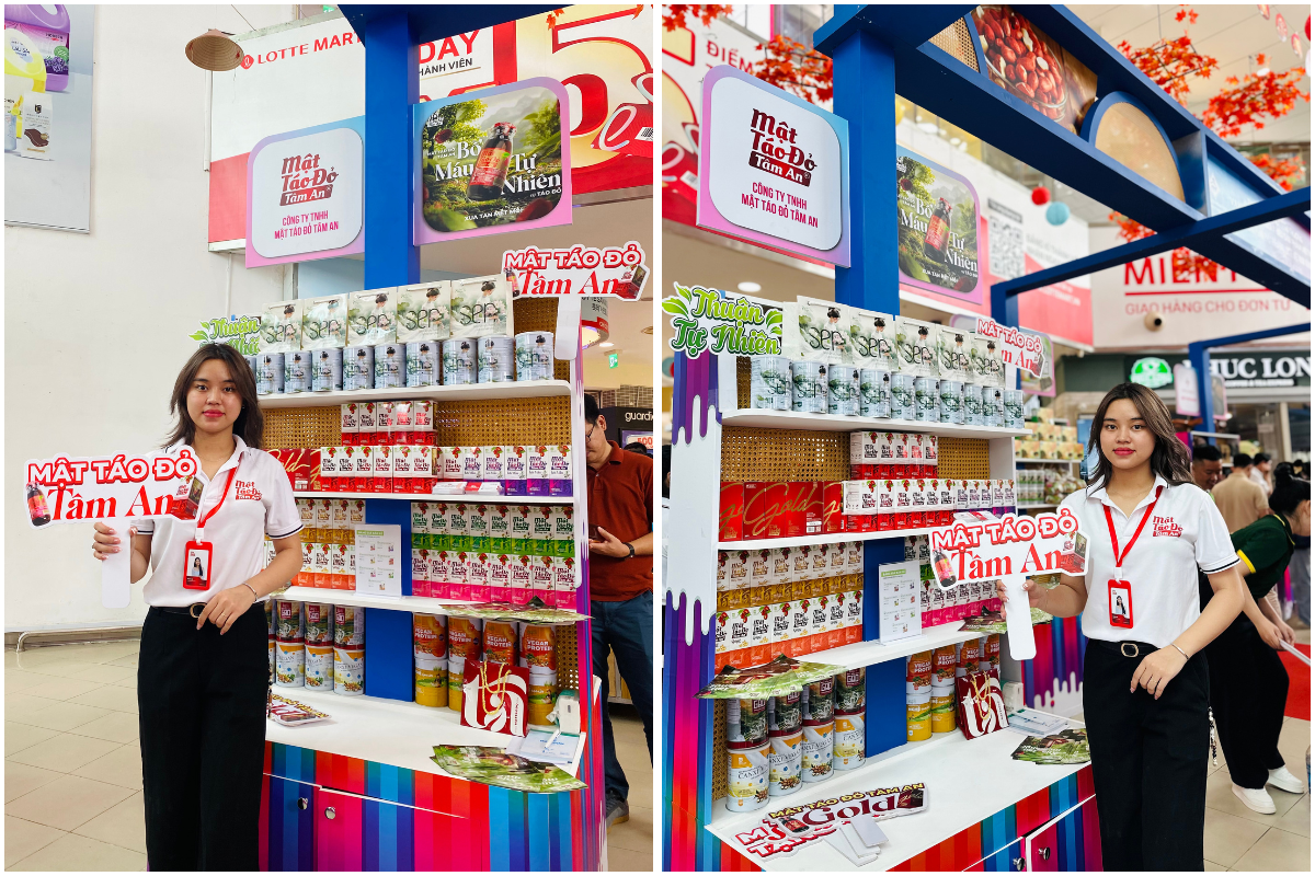 Mật Táo Đỏ Tâm An tại sự kiện Lotte Mart quận 7