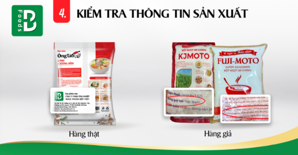Kiểm tra thông tin nơi sản xuất