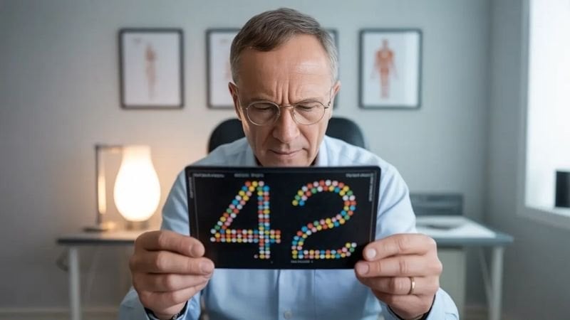 Đo sắc giác nhằm xác định khả năng phân biệt các màu sắc khác nhau của mắt người bệnh