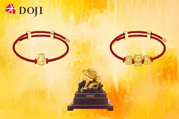 Tượng Rồng vàng vượt sống hay vòng charm hình Rồng, túi tiền sẽ tăng khả năng bảo hộ cho trẻ sinh năm Giáp Thìn 2024