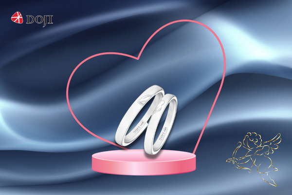 Điểm nhấn đặc biệt DOJI AWMG011604F2KK1 - AWFG011604F2KK1 họa tiết mũi tên sắc sảo, tượng trưng cho mũi tên tình yêu của thần Cupid gắn kết hai trái tim.