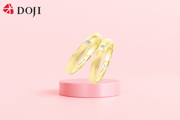Nhẫn cưới 14K DOJI AWMG110549F1ML1 - AWFG110549F1ML1 mang vẻ đẹp sang trọng, vượt thời gian
