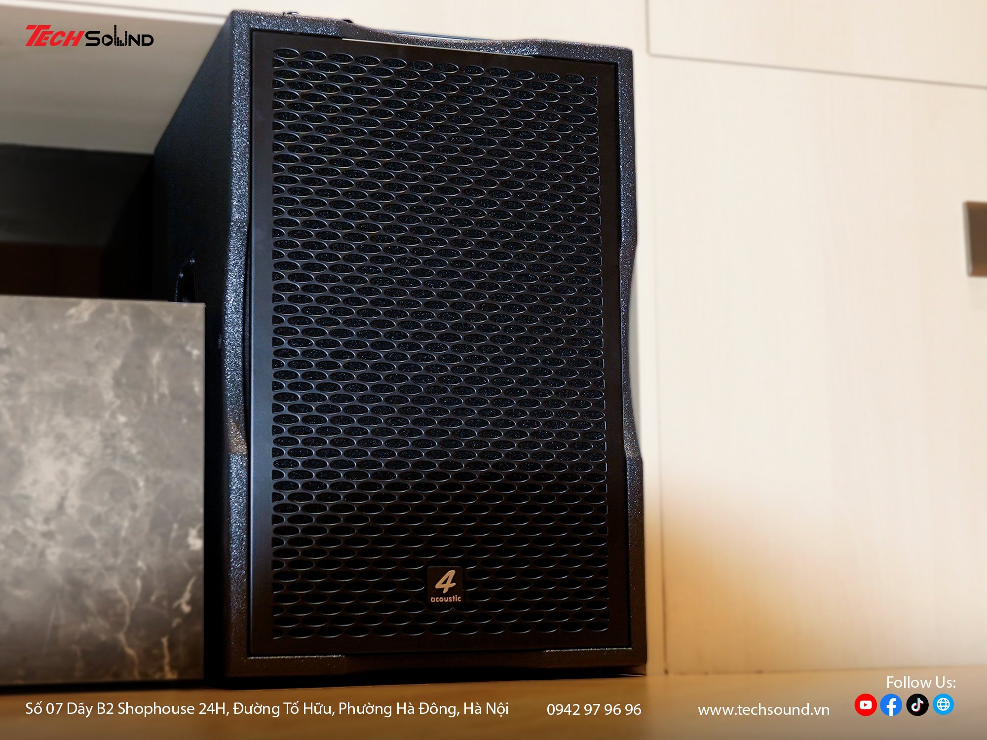 CÔNG TRÌNH LẮP ĐẶT DÀN LOA 4ACOUSTIC DR10 CHUYÊN NGHIỆP TẠI HÀ NỘI