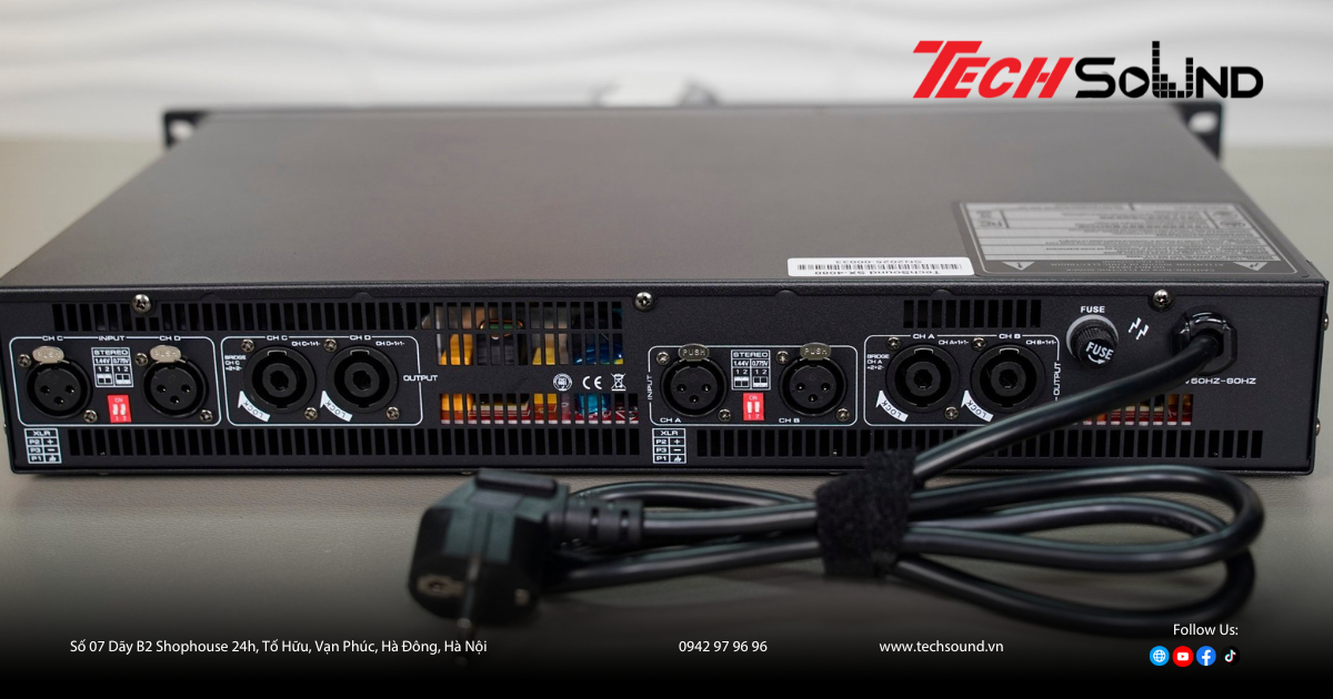 Đánh giá TechSound SX4080: Sức mạnh 4 kênh Class D phiên bản 2025