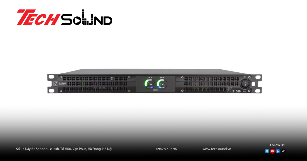 4Acoustic SX21800: Cục đẩy 1U mạnh mẽ, hiệu suất vượt xa mong đợi